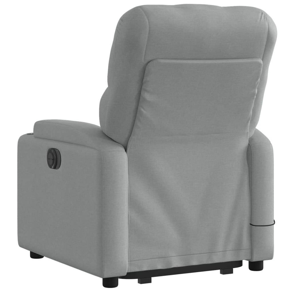 vidaXL Sillón de masaje reclinable de pie de tela gris claro