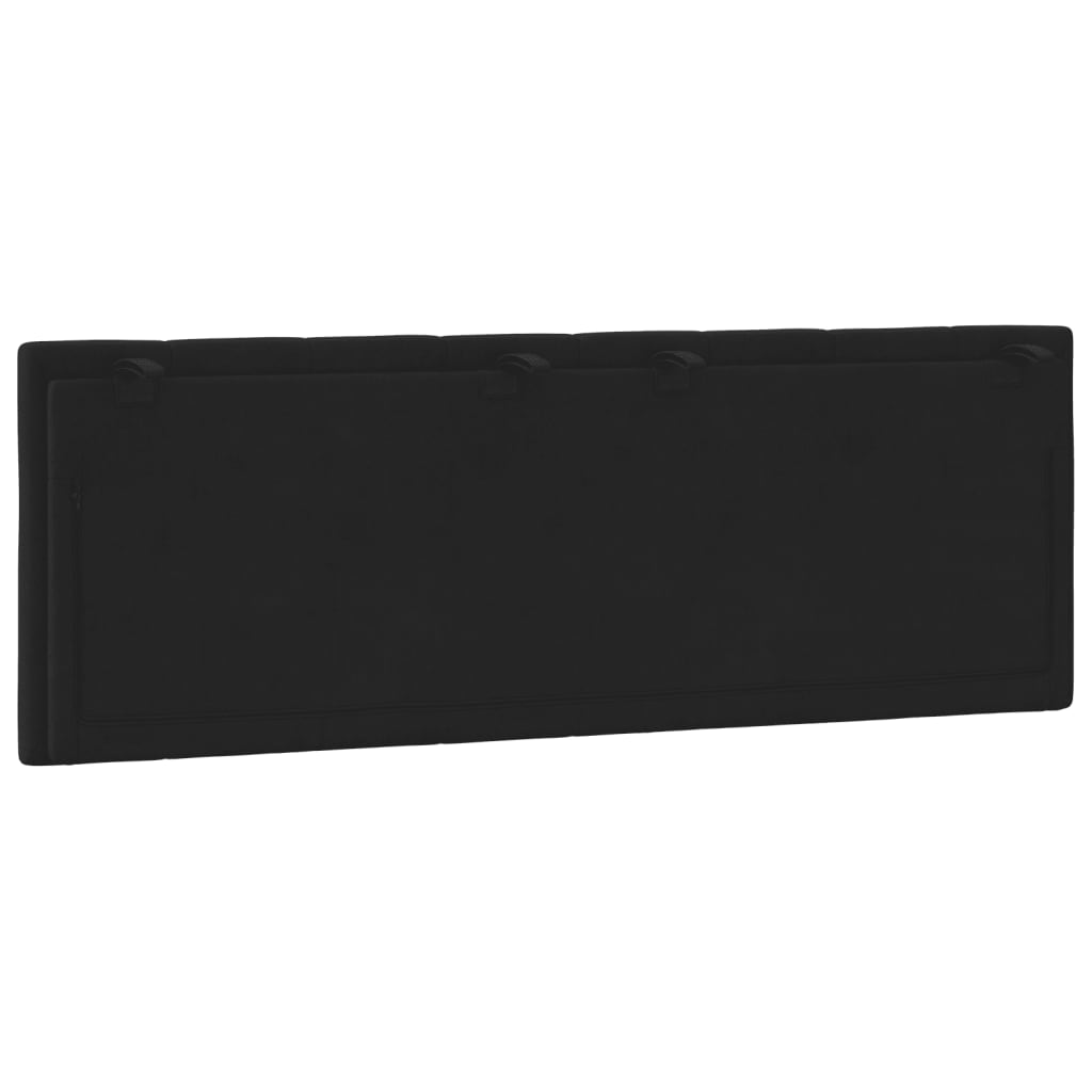 vidaXL Cabecero de cama acolchado terciopelo negro 140 cm