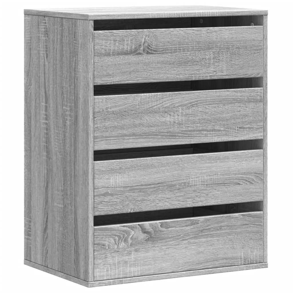 vidaXL Cajonera de esquina madera ingeniería gris Sonoma 60x41x76 cm