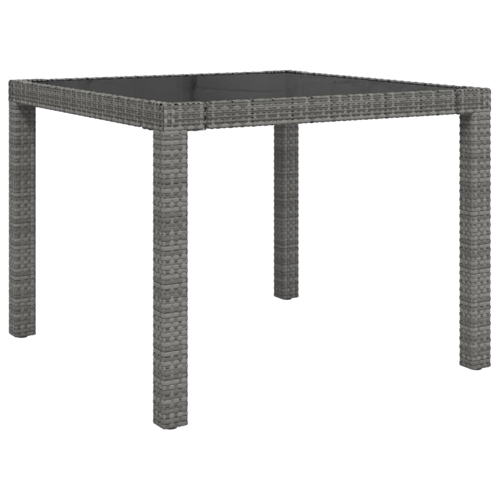 vidaXL Set de comedor de jardín 5 pzas y cojines ratán sintético gris