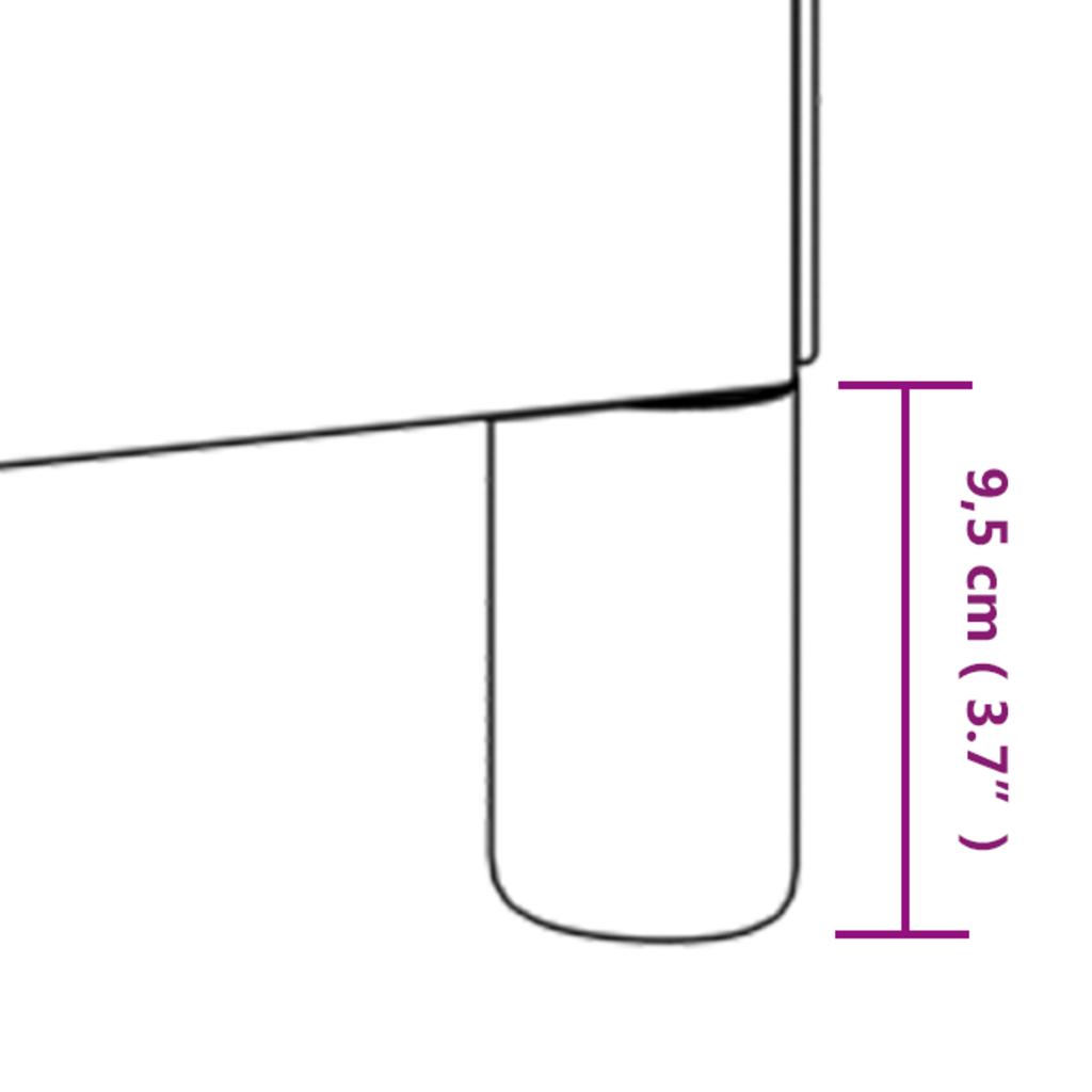 vidaXL Estructura de cama sin colchón tela crema 90x190 cm