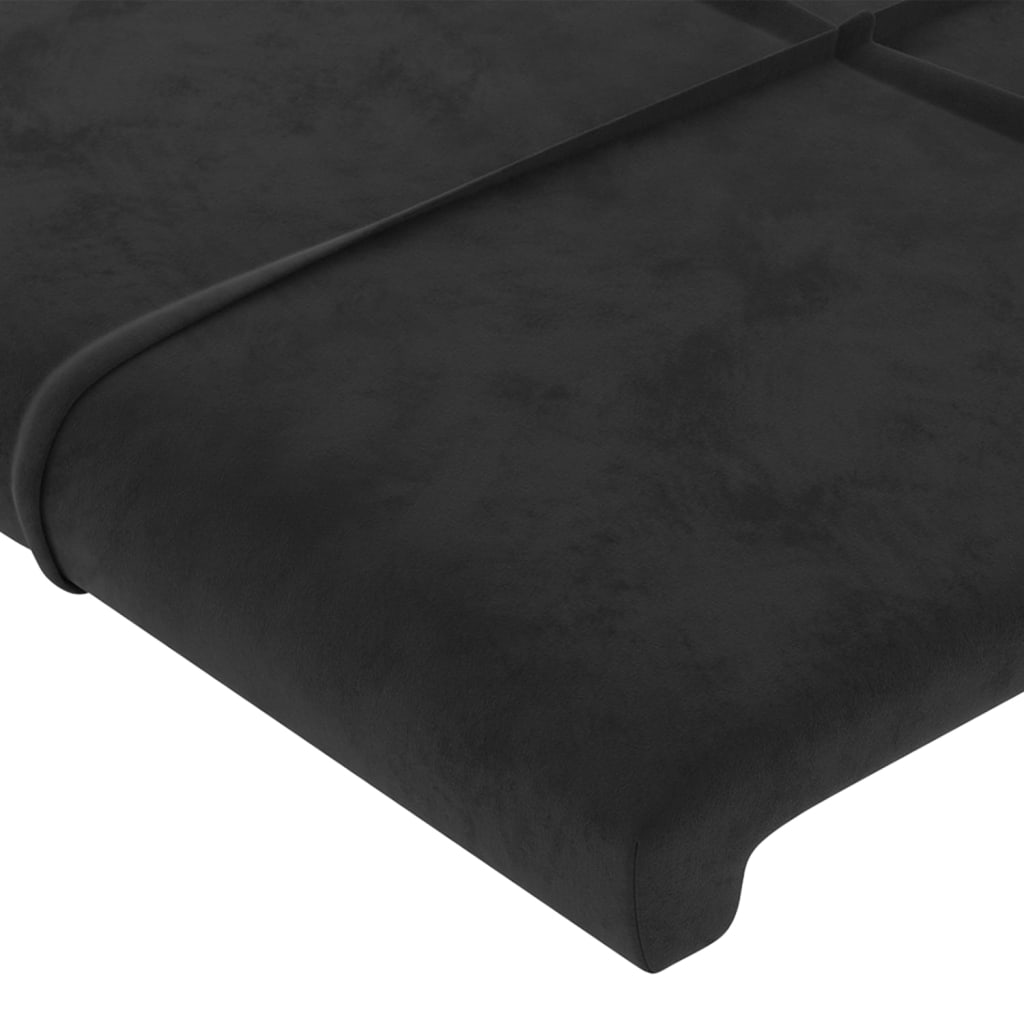 vidaXL Cabecero con orejas de terciopelo negro 103x23x118/128 cm