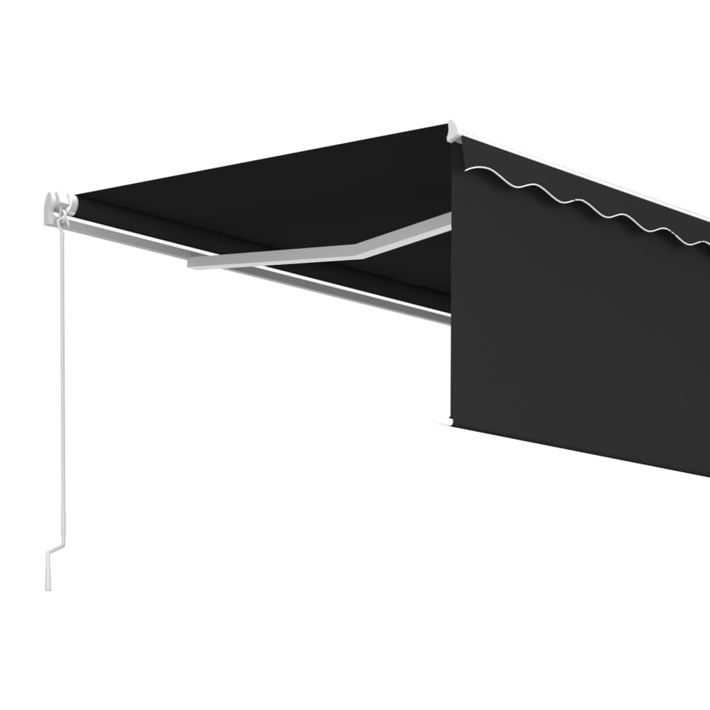 vidaXL Toldo retráctil manual con persiana antracita 4x3 m