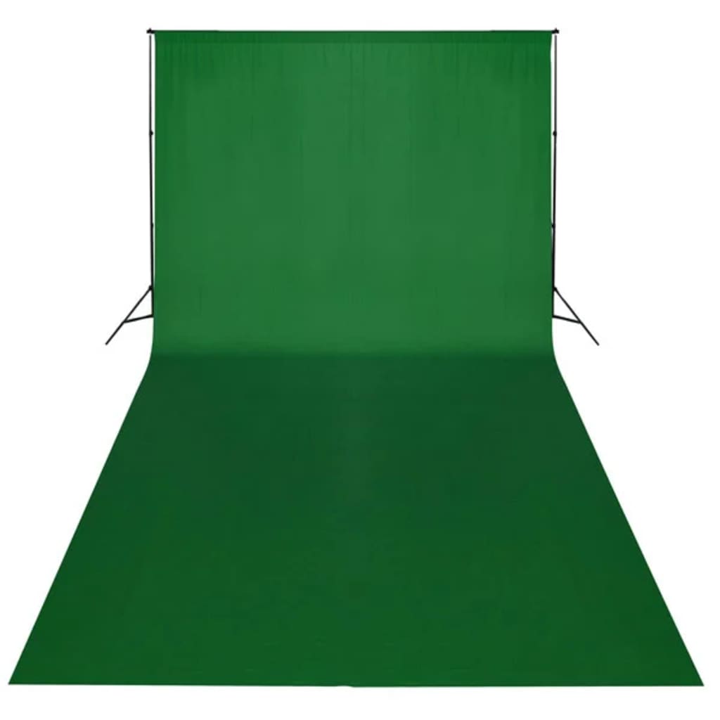 vidaXL Telón de fondo estudio fotografía algodón verde 600x300cm croma