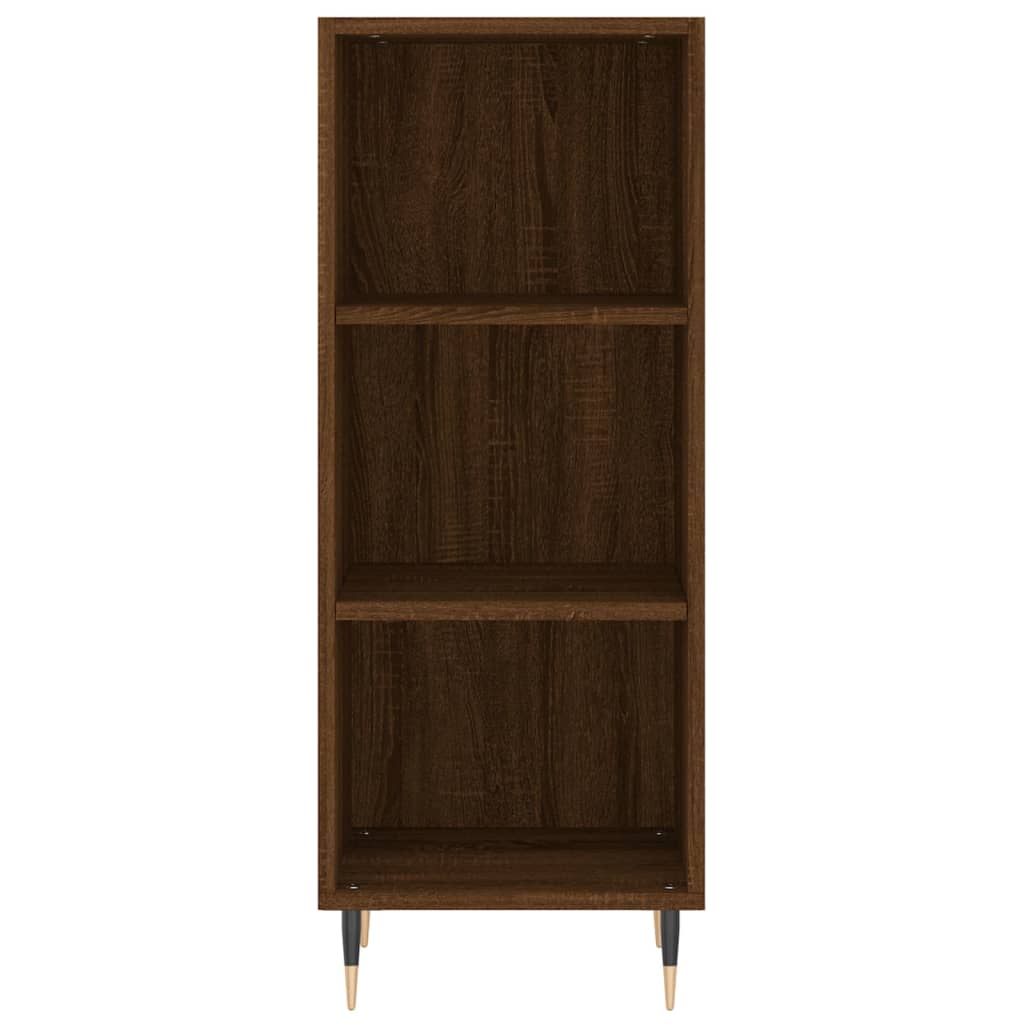 vidaXL Aparador alto madera contrachapada roble marrón 34,5x34x180 cm