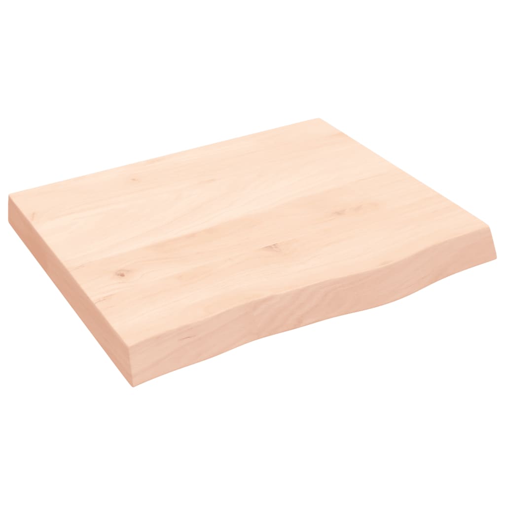 vidaXL Tablero de mesa madera maciza roble sin tratar 60x50x(2-6) cm