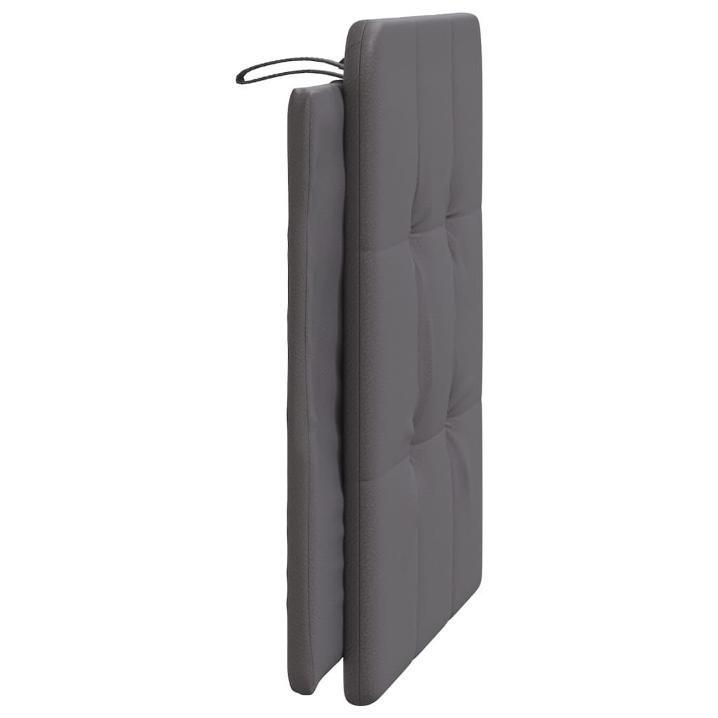 vidaXL Cabecero de cama acolchado cuero sintético gris 80 cm