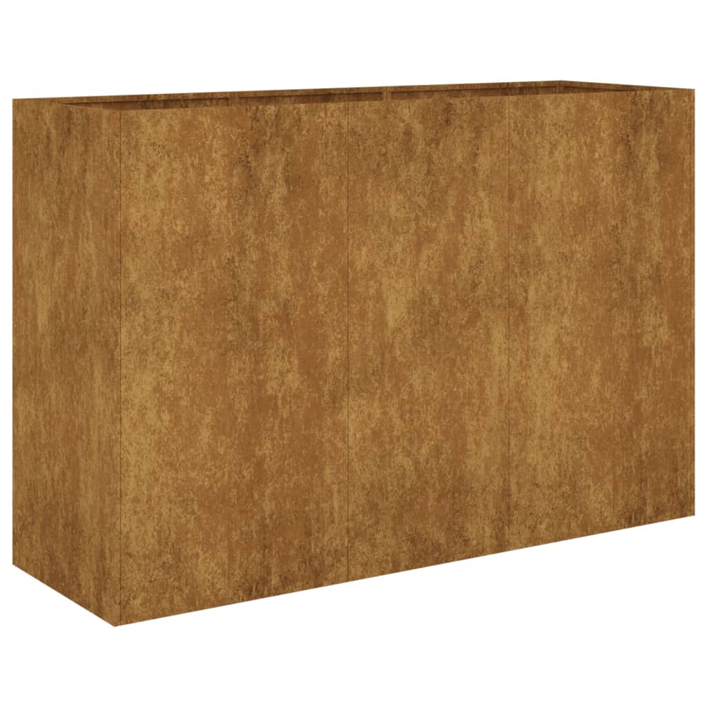 vidaXL Jardinera acero corten 120x40x80 cm