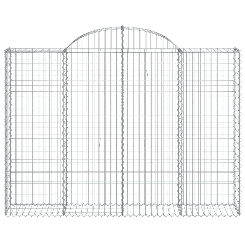 vidaXL Cestas gaviones 6 uds forma de arco hierro 200x30x140/160 cm