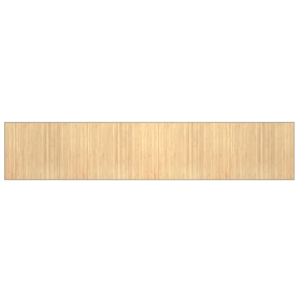 vidaXL Alfombra rectangular bambú color natural claro 80x400 cm