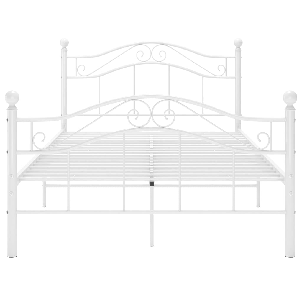 vidaXL Estructura de cama sin colchón metal blanco 120x200 cm