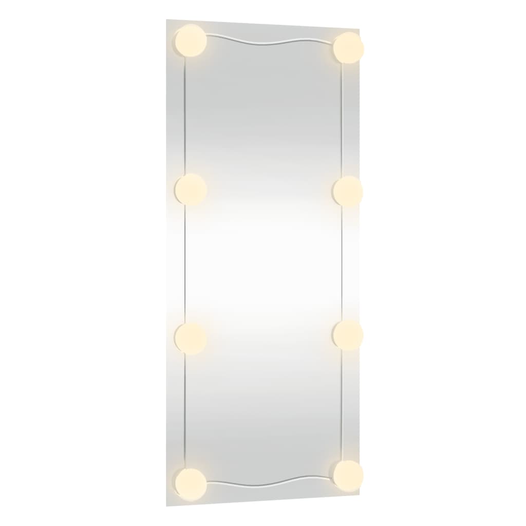 vidaXL Espejo de pared rectangular con luces LED vidrio 40x80 cm