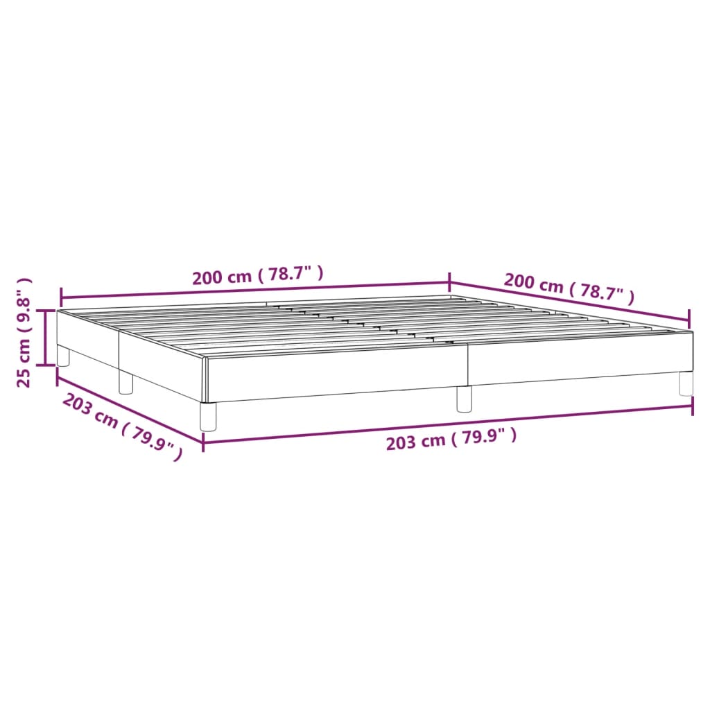 vidaXL Estructura de cama de cuero sintético blanco 200x200 cm