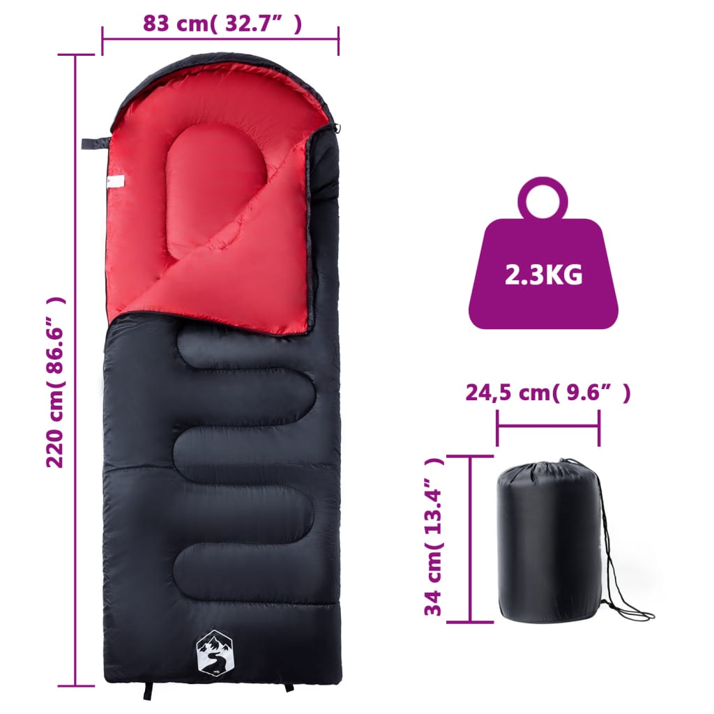 vidaXL Saco de dormir de camping para adultos 3-4 estaciones