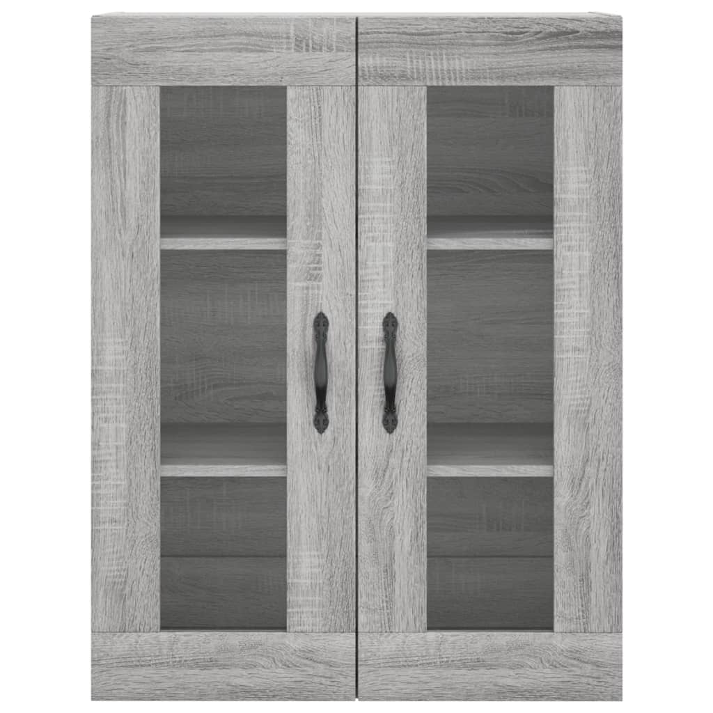 vidaXL Aparador alto madera contrachapada gris sonoma 69,5x34x180 cm