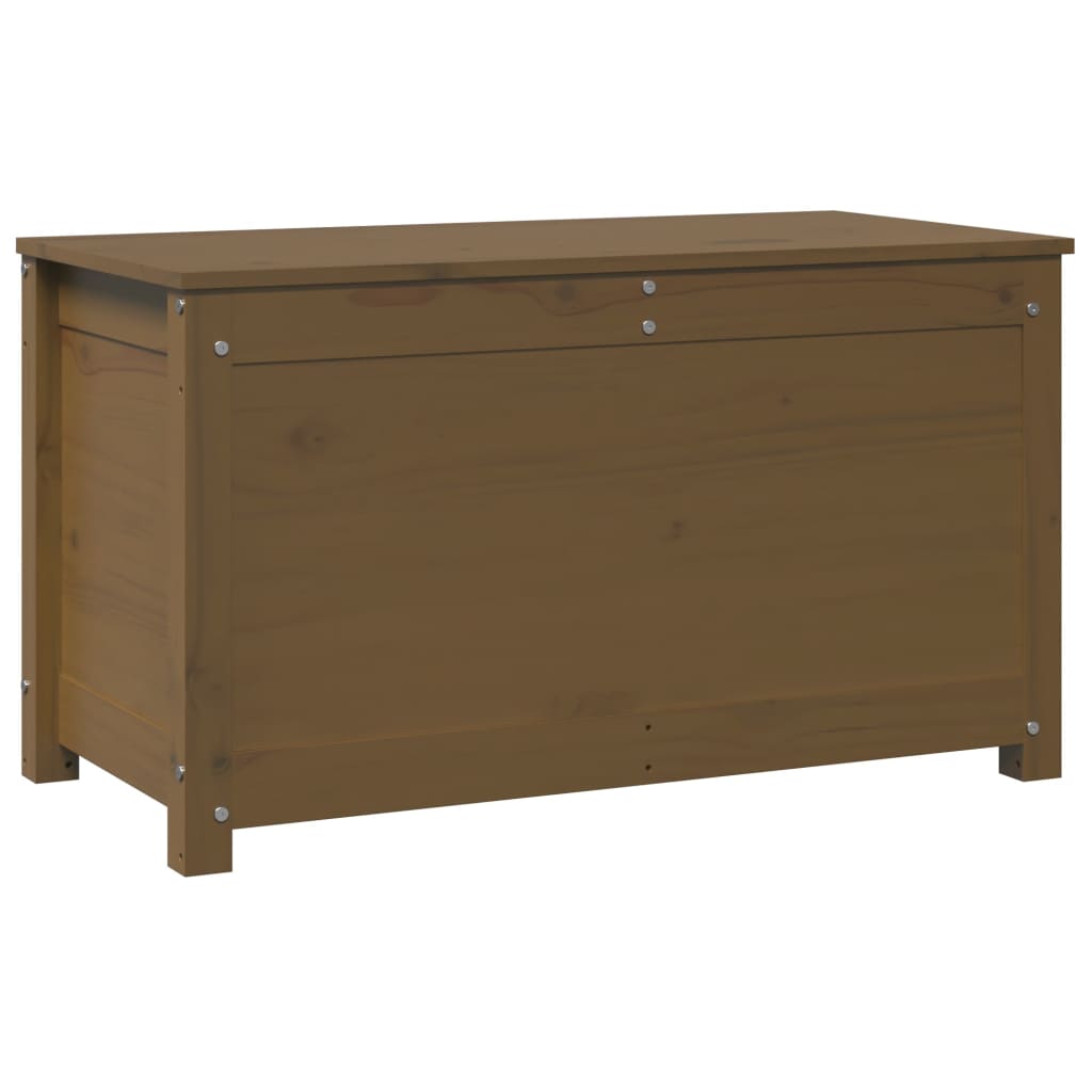 vidaXL Caja de almacenaje madera maciza pino marrón miel 80x40x45,5 cm