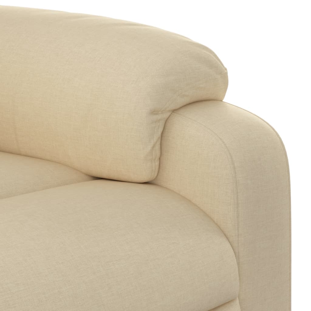 vidaXL Sillón reclinable de tela crema