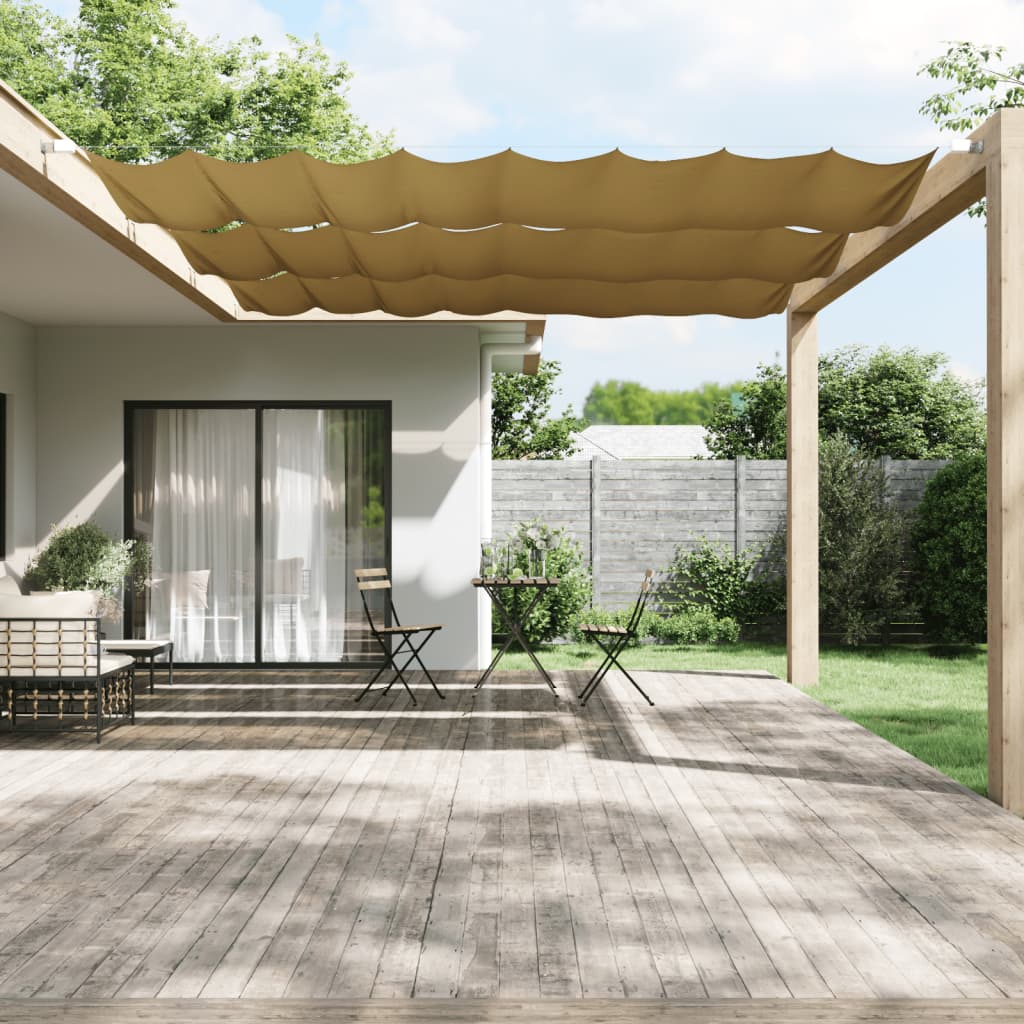 vidaXL Toldo vertical beige 140x420 cm tela oxford