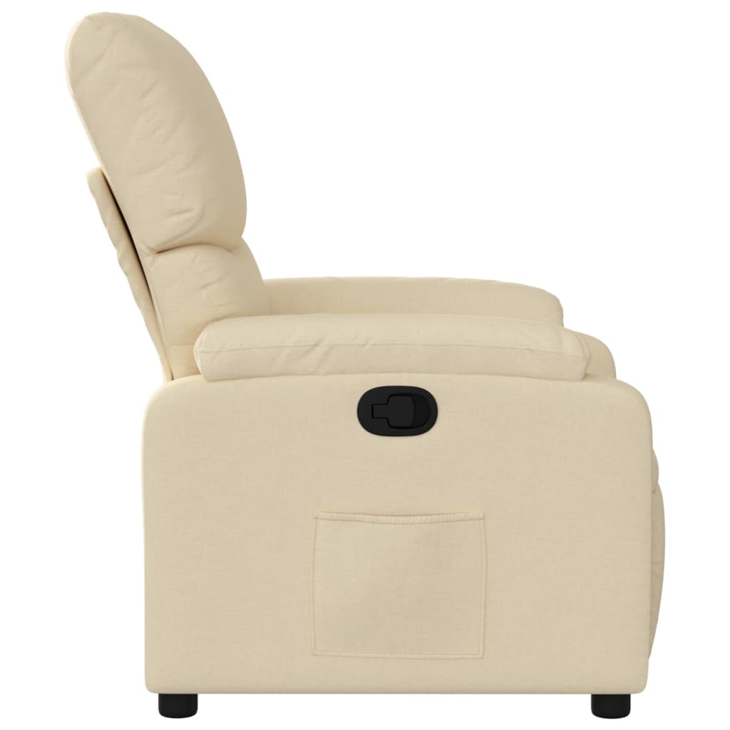 vidaXL Sillón reclinable de tela crema