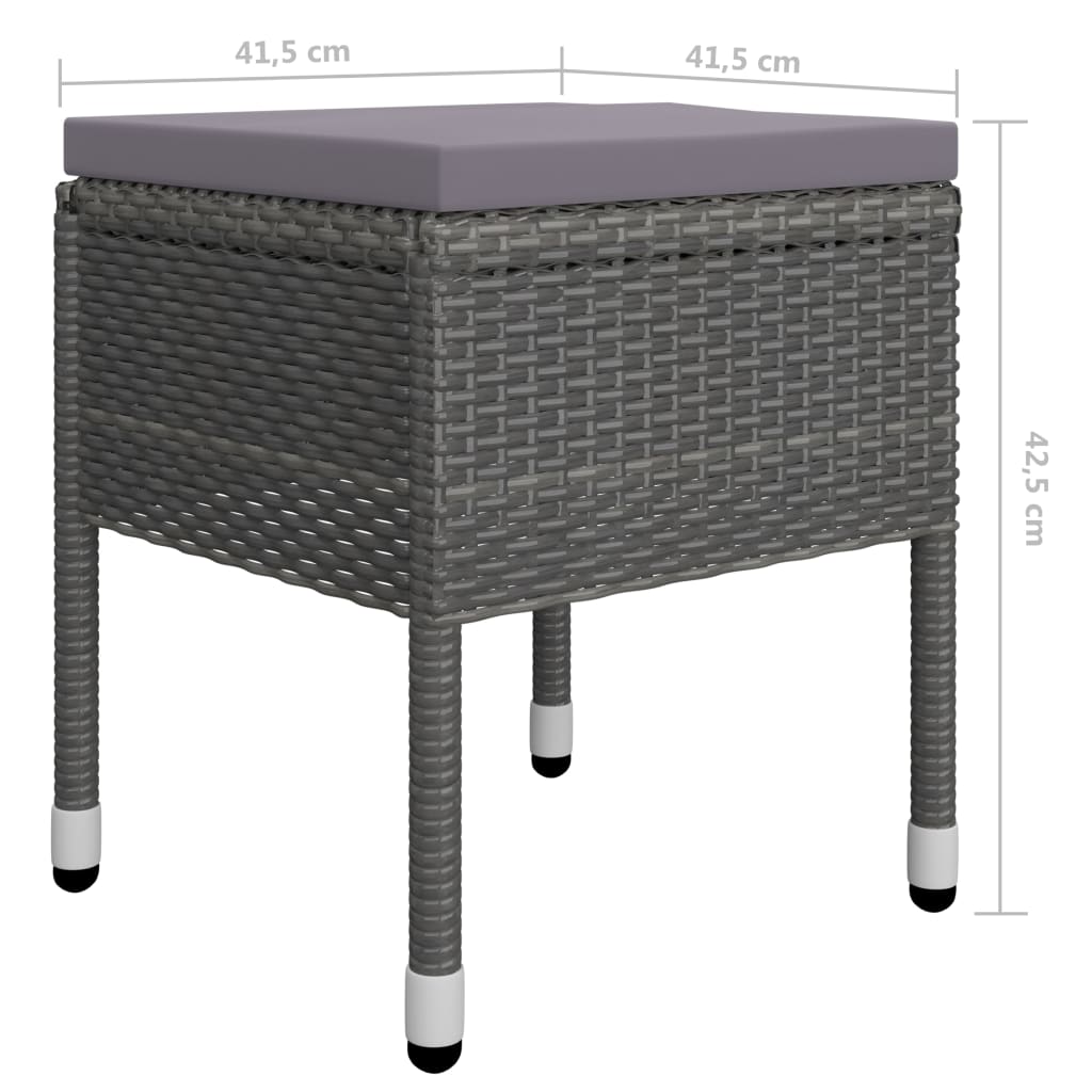 vidaXL Juego de comedor de jardín de 5 piezas gris