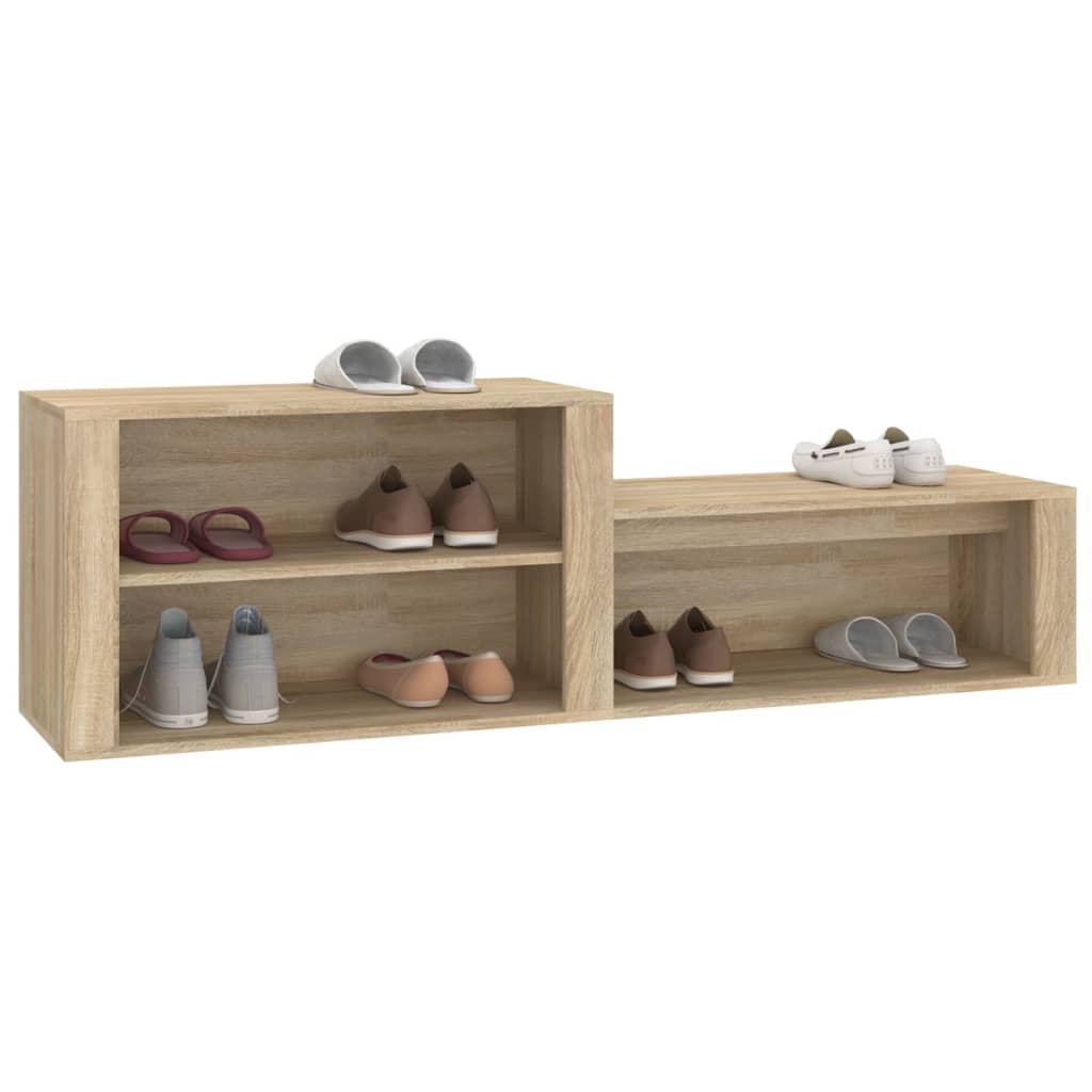 vidaXL Mueble zapatero madera contrachapada roble Sonoma 150x35x45 cm