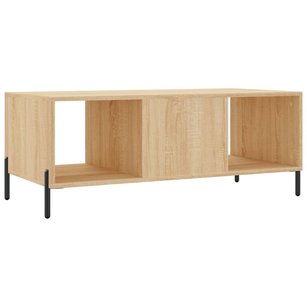 vidaXL Mesa de centro madera contrachapada roble Sonoma 102x50x40 cm