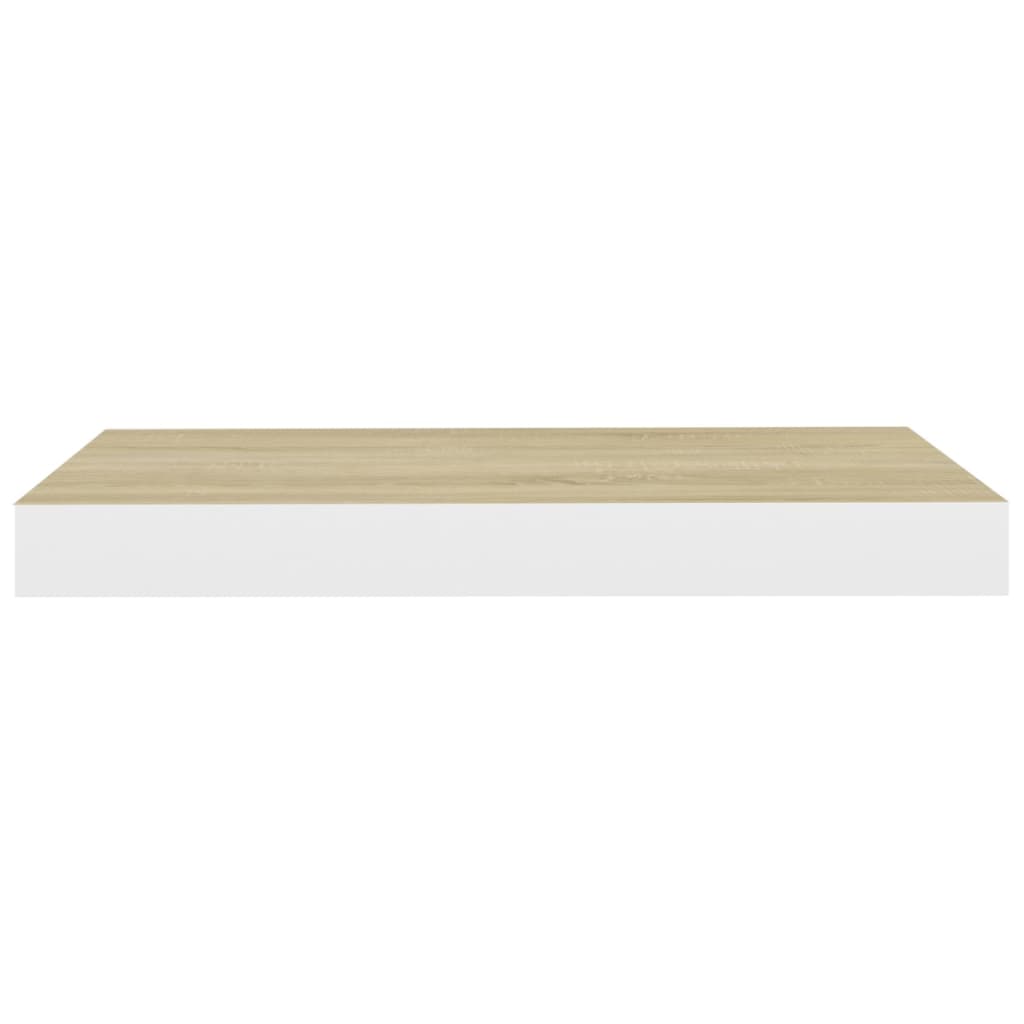 vidaXL Estante flotante de pared 4 uds MDF roble y blanco 40x23x3,8 cm