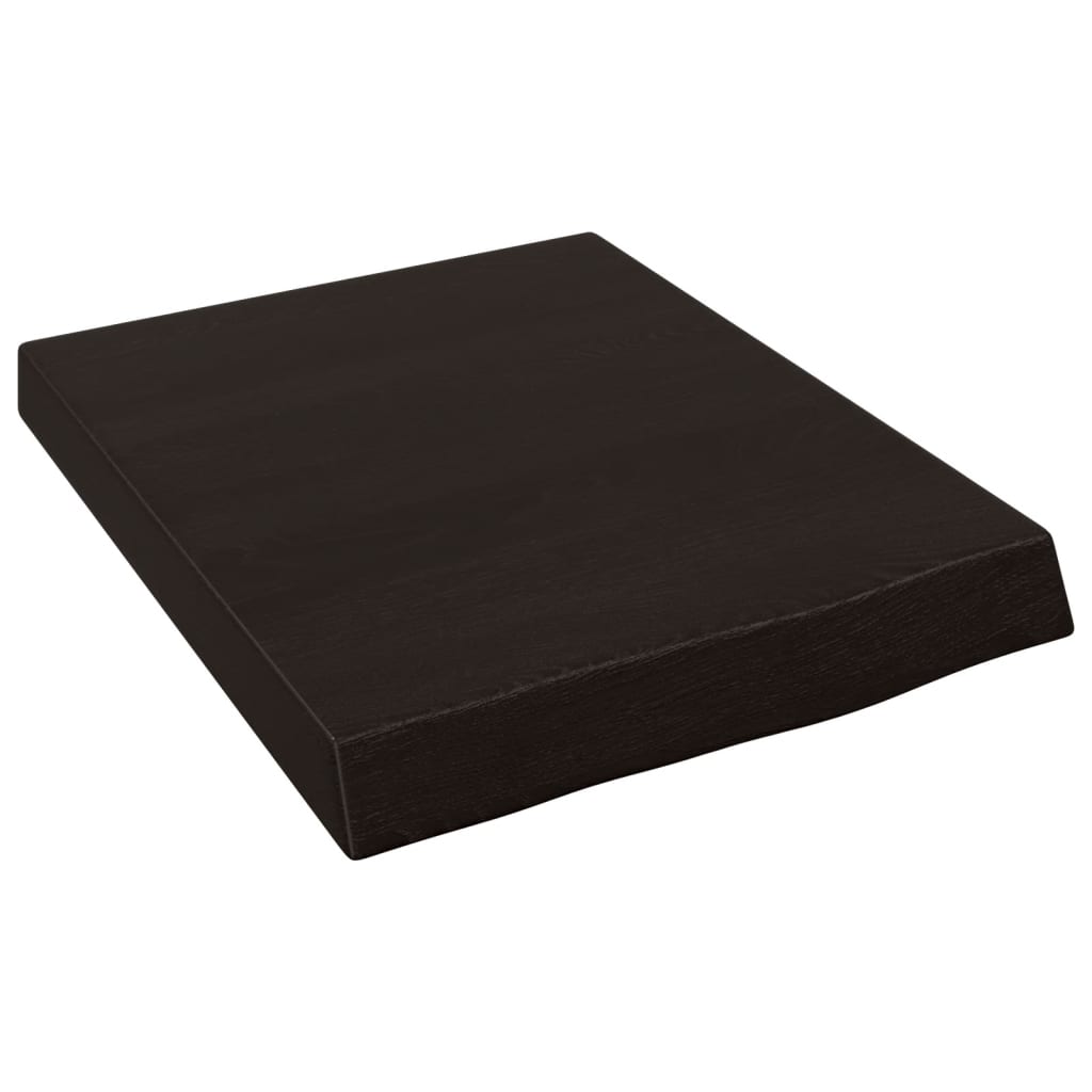 vidaXL Estante pared madera roble tratada marrón oscuro 40x50x(2-6) cm