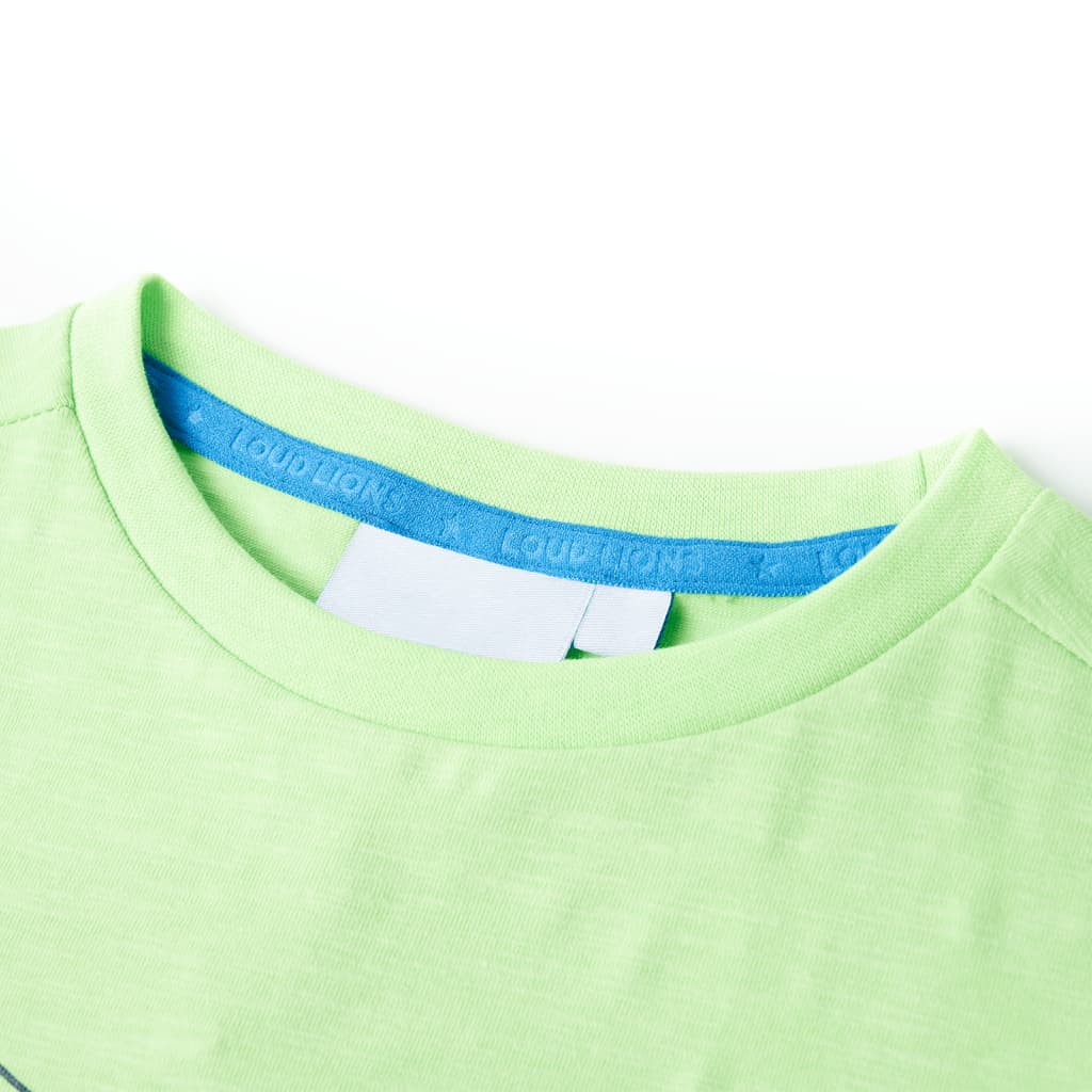 Camiseta infantil verde neón 128