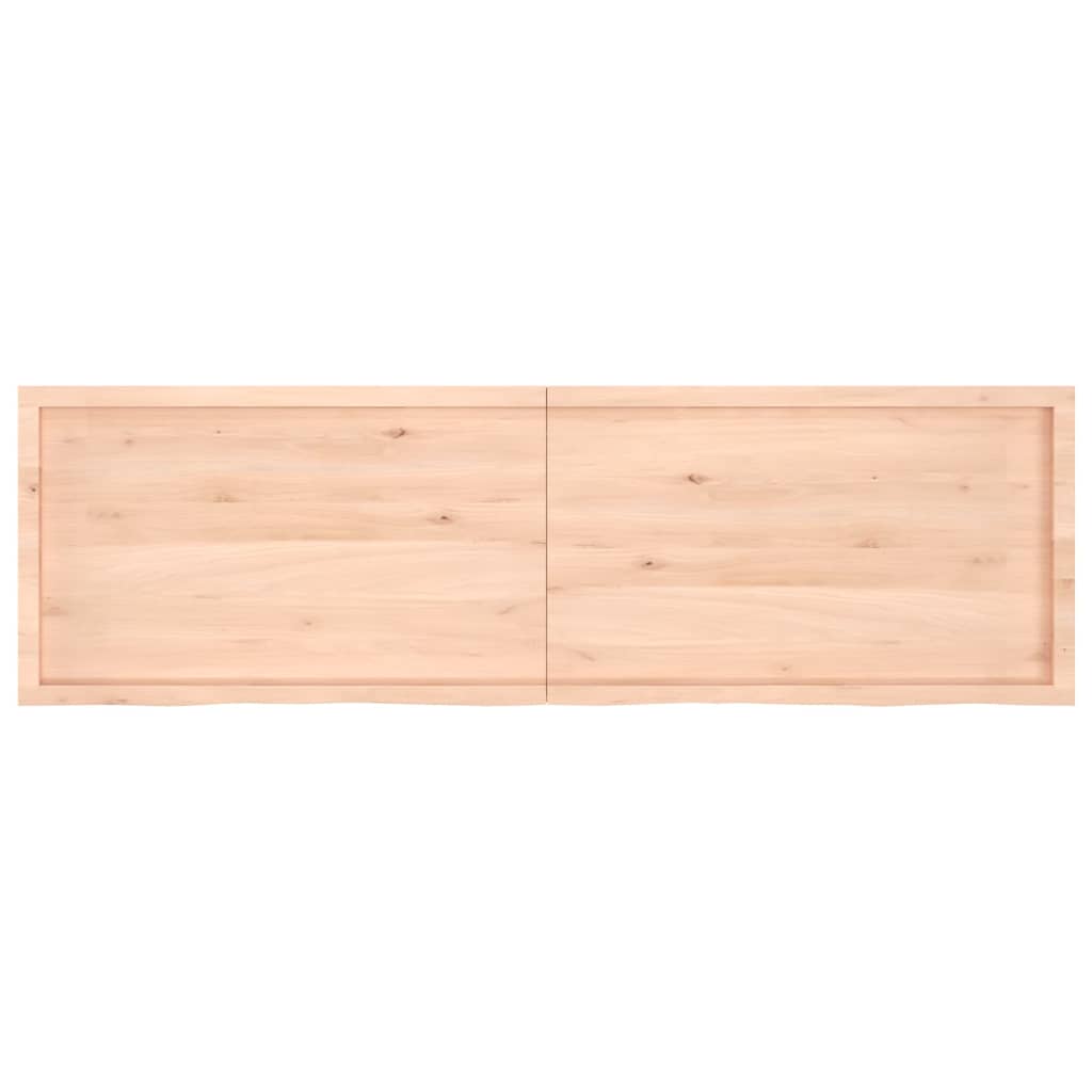 vidaXL Encimera de baño madera maciza sin tratar 200x60x(2-6) cm