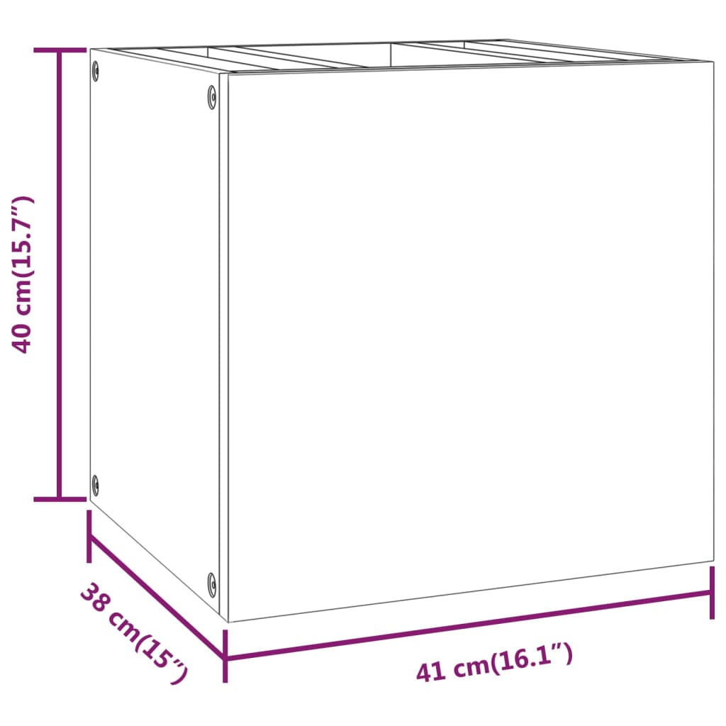 vidaXL Armario de baño de pared madera maciza de teca 41x38x40 cm