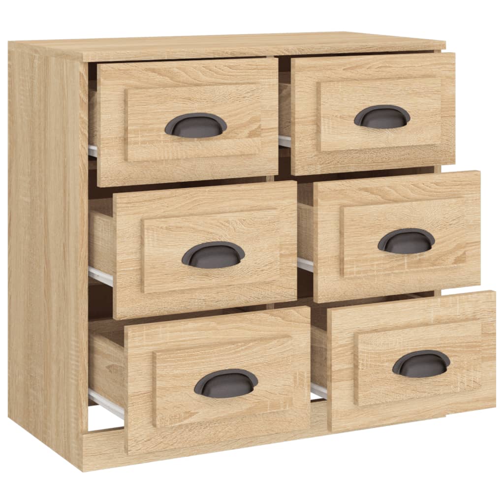 vidaXL Aparador de madera contrachapada roble Sonoma 70x35,5x67,5 cm