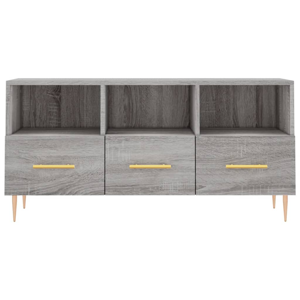 vidaXL Mueble de TV madera de ingeniería gris Sonoma 102x36x50 cm