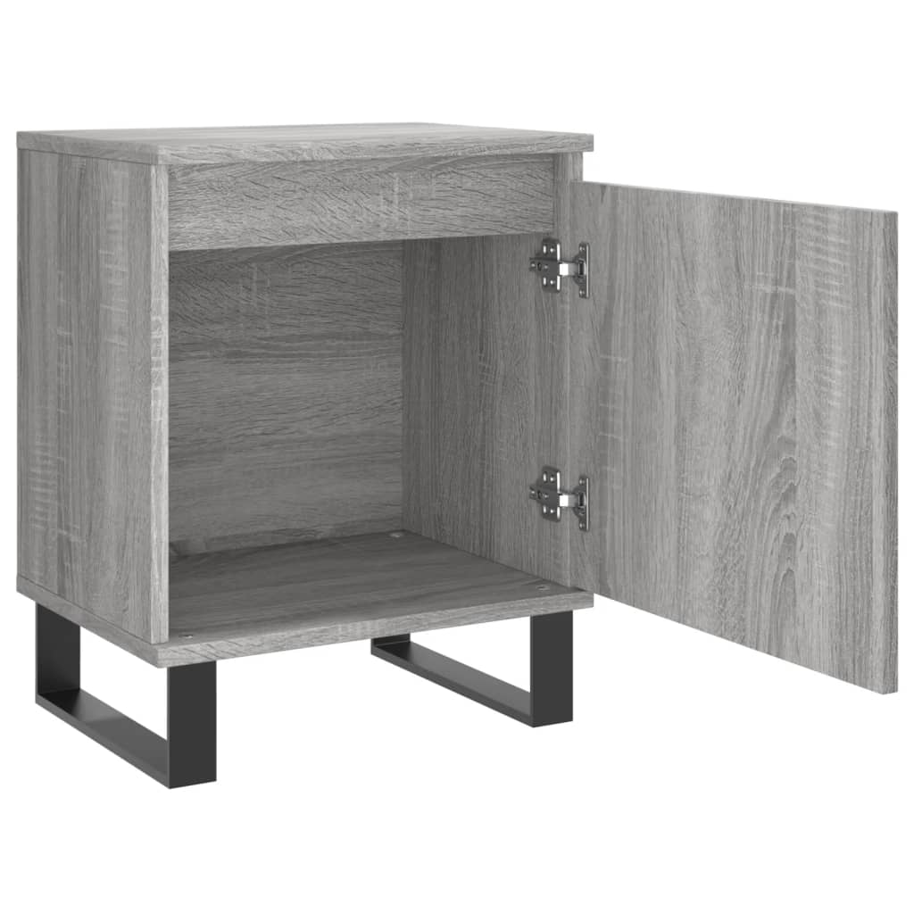 vidaXL Mesita de noche madera de ingeniería gris Sonoma 40x30x50 cm