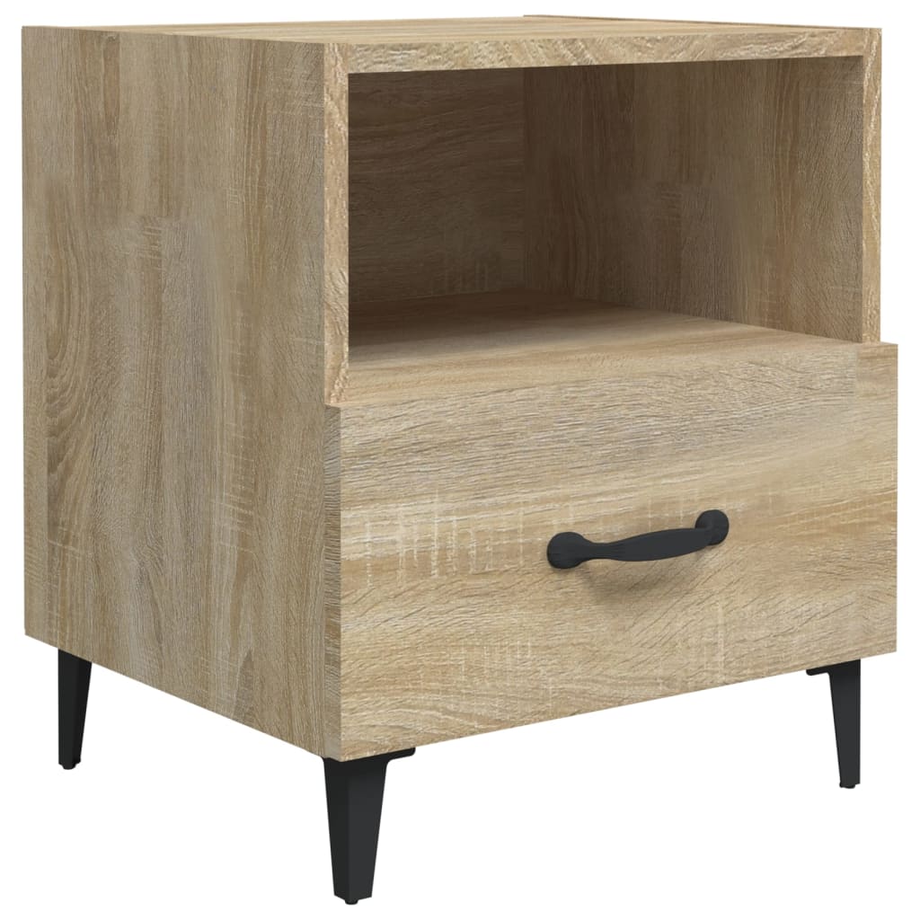 vidaXL Mesita de noche madera contrachapada color roble Sonoma