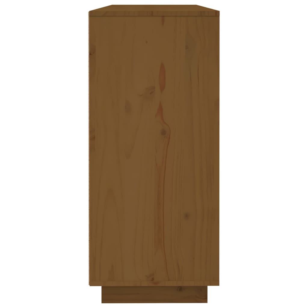 vidaXL Aparador de madera maciza de pino marrón miel 120x35x80 cm