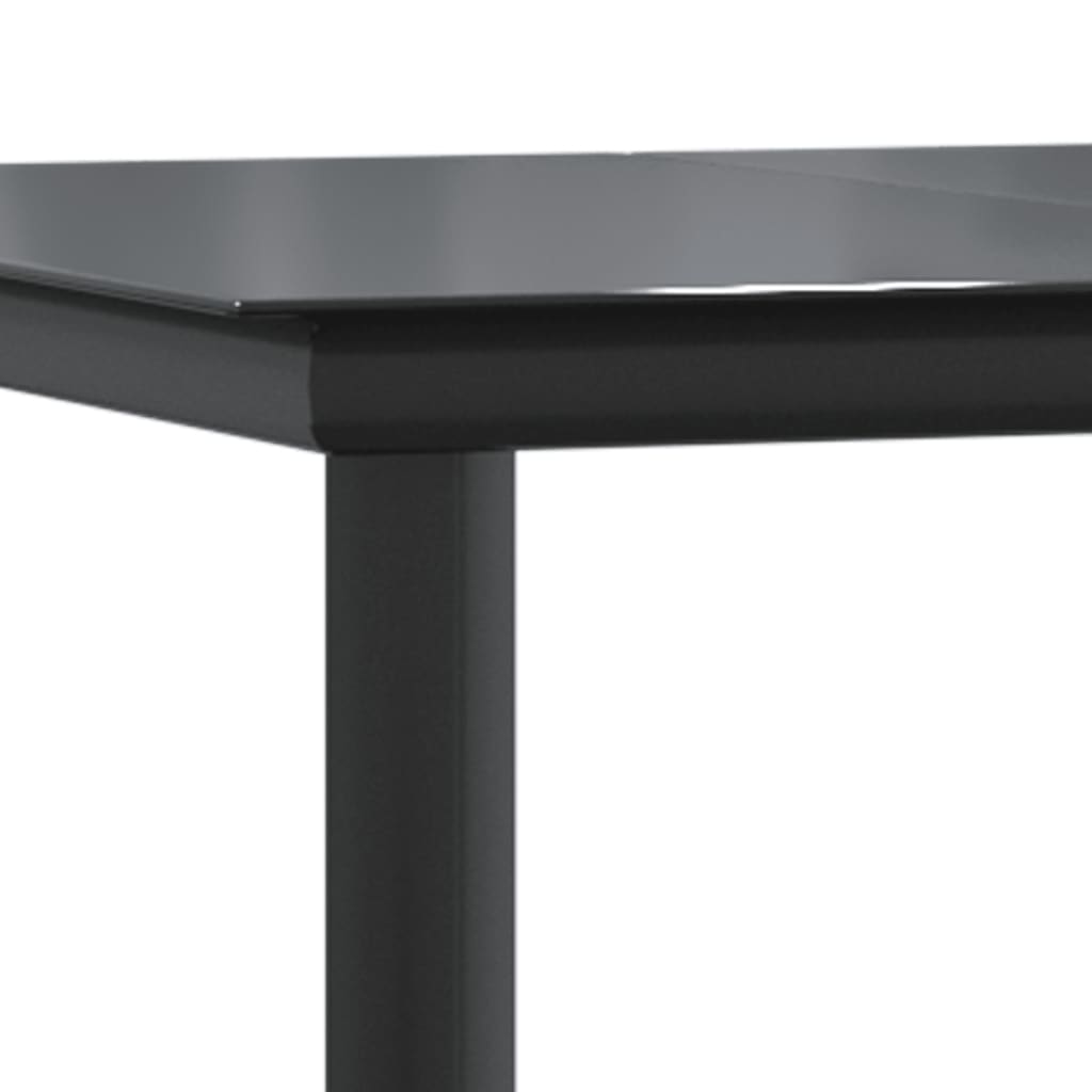 vidaXL Set de comedor de jardín 7 pzas y cojines ratán sintético negro