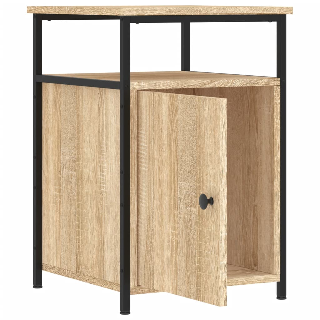 vidaXL Mesita de noche madera contrachapada roble sonoma 40x42x60 cm