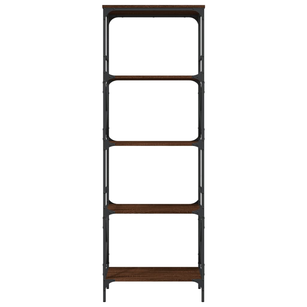 vidaXL Librería 5 estantes madera ingeniería roble marrón 59x35x171cm