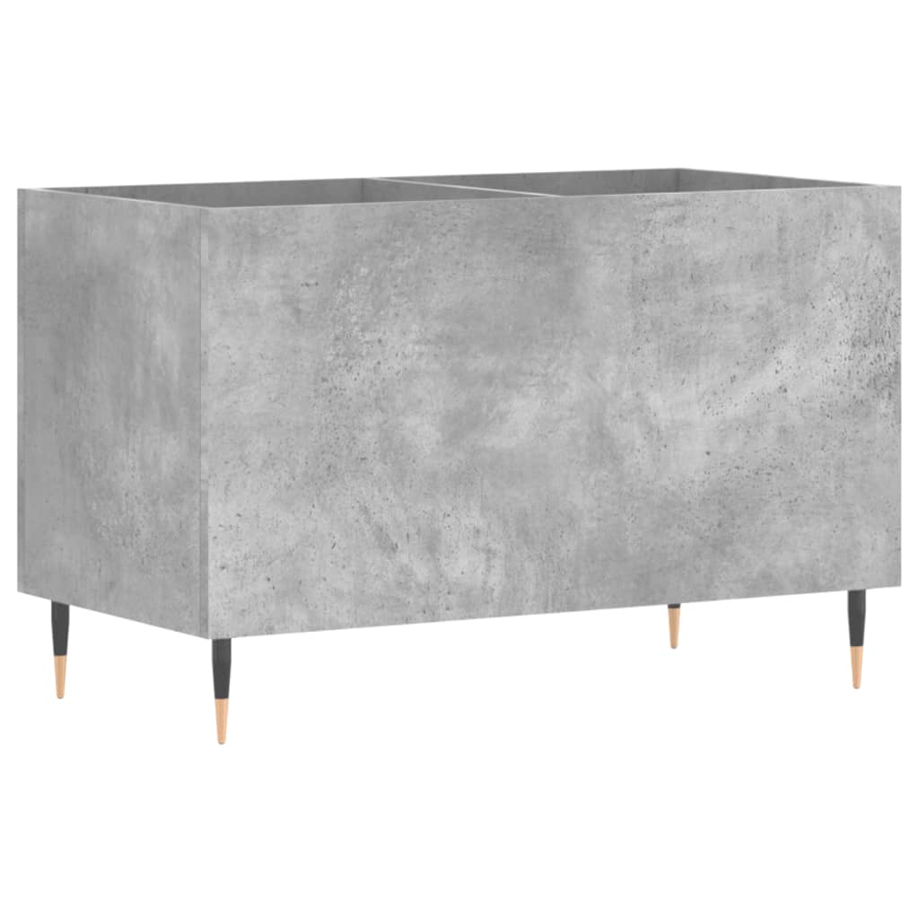 vidaXL Mueble discos madera contrachapada gris hormigón 74,5x38x48 cm