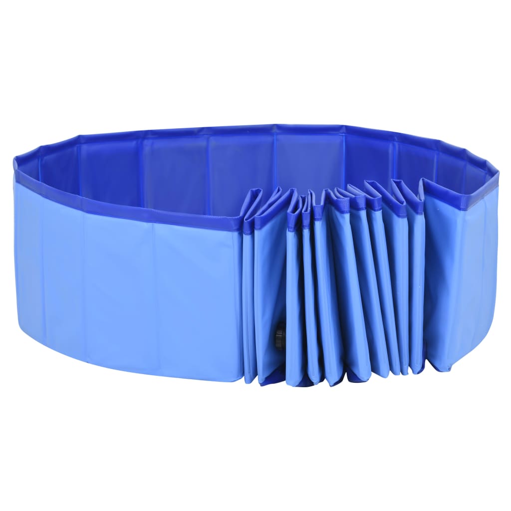 vidaXL Piscina para perros plegable PVC azul 200x30 cm