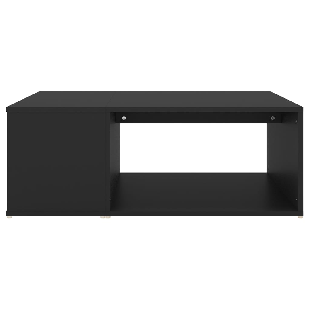 vidaXL Mesa de centro madera contrachapada negro 90x67x33 cm