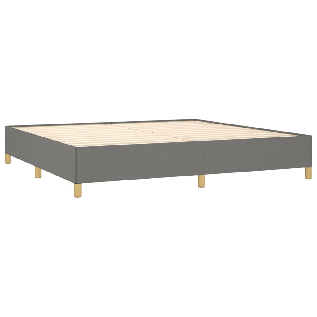 vidaXL Cama sin colchón tela gris oscuro 200x200 cm