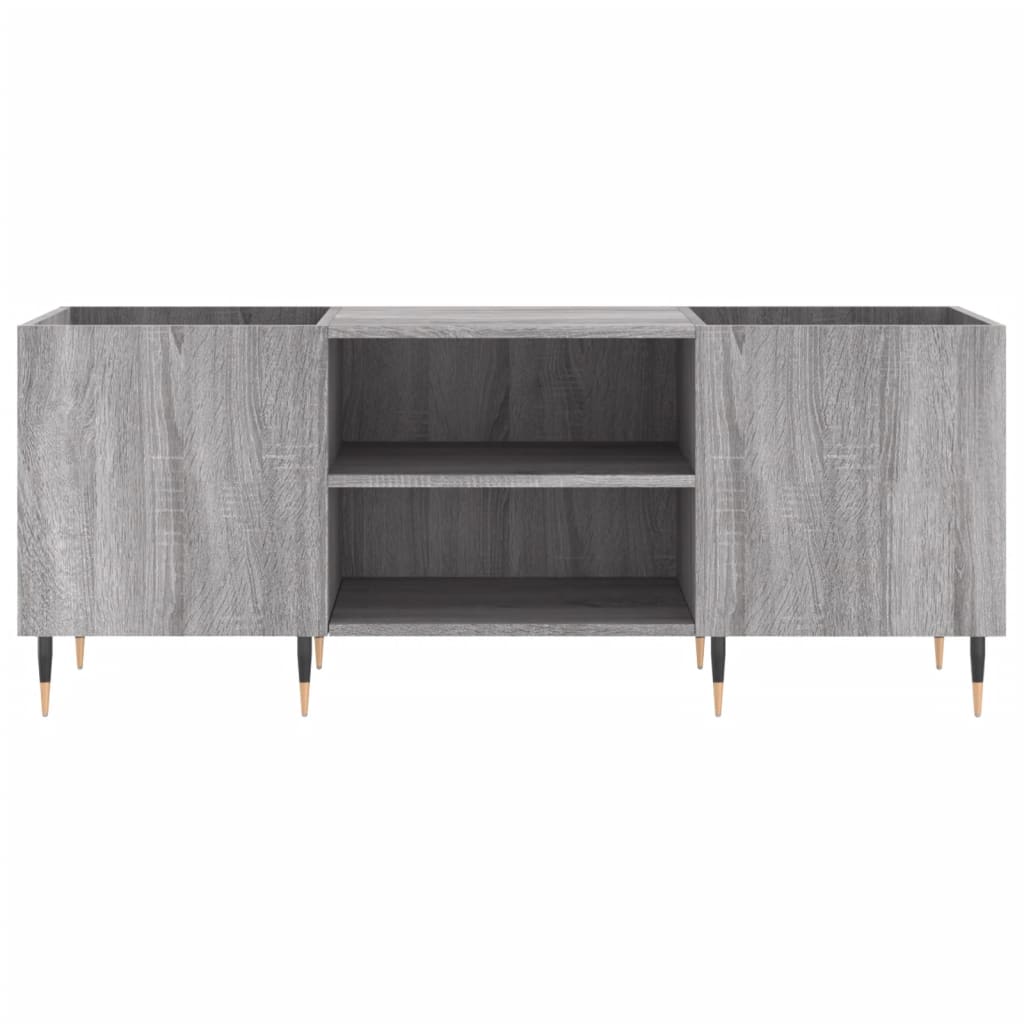 vidaXL Mueble para discos madera contrachapada gris sonoma 121x38x48cm