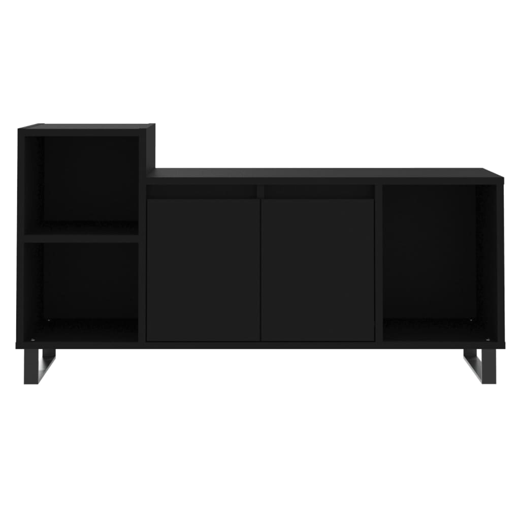 vidaXL Mueble para TV madera contrachapada negro 100x35x55 cm