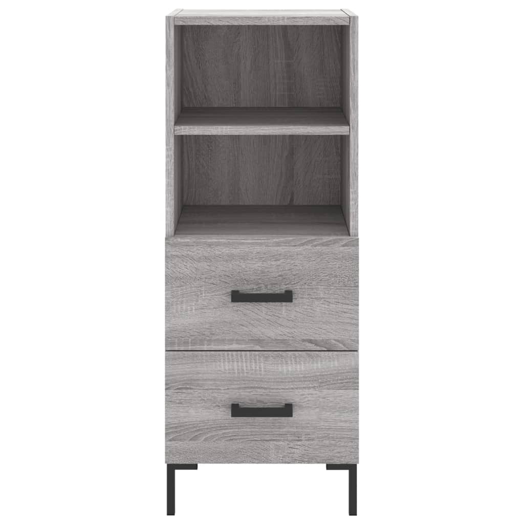 vidaXL Aparador alto madera contrachapada gris Sonoma 34,5x34x180 cm