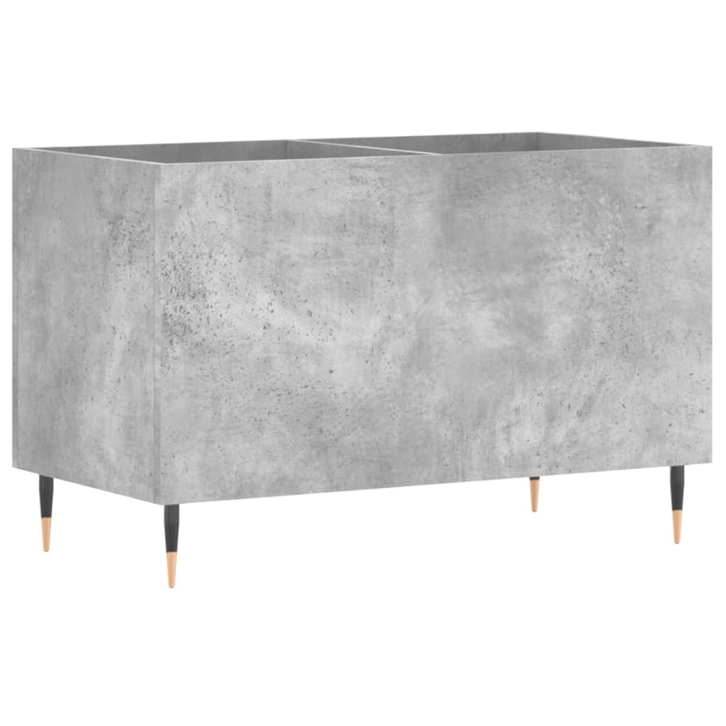 vidaXL Mueble discos madera contrachapada gris hormigón 74,5x38x48 cm