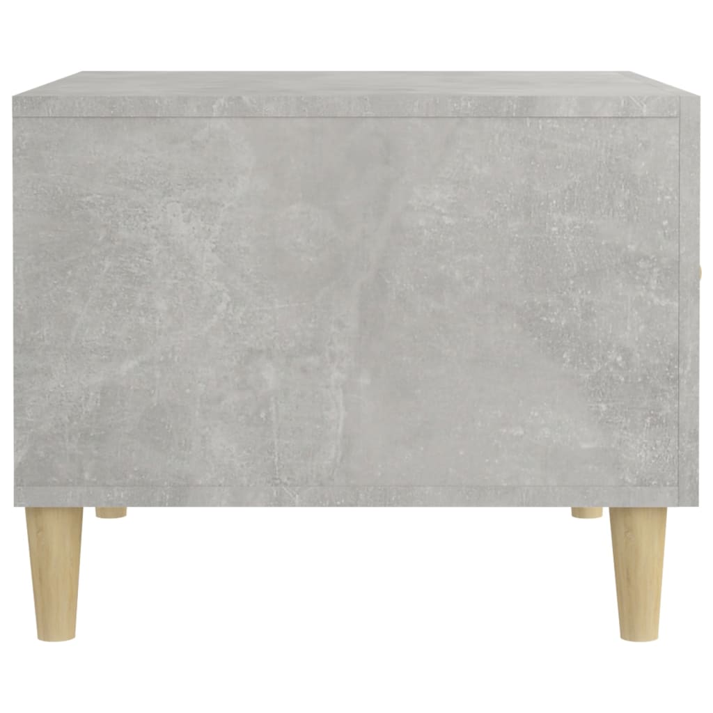 vidaXL Mesa de centro madera contrachapada gris hormigón 50x50x40cm