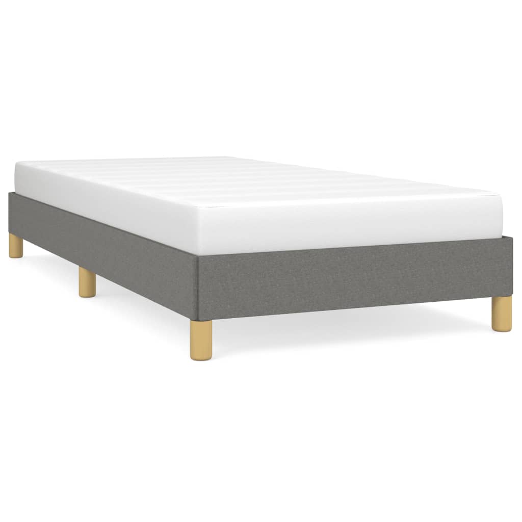 vidaXL Estructura de cama sin colchón tela gris oscuro 90x200 cm