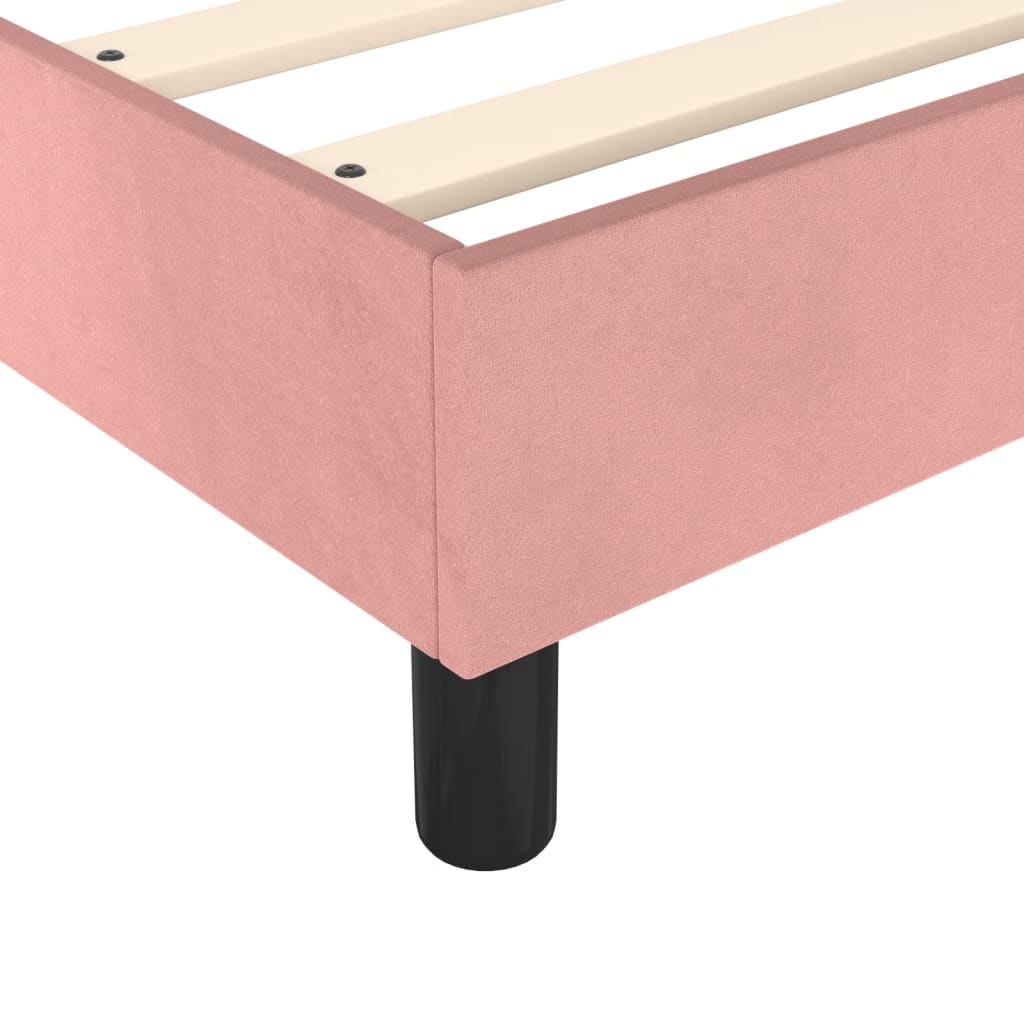 vidaXL Estructura de cama de terciopelo rosa 90x200 cm